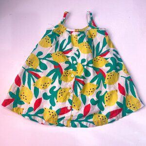 Hanna Andersson, 100% cotton lemon print, lined sundress size 2T (85…